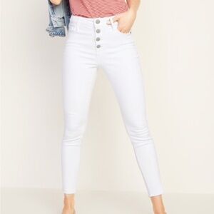 Old Navy Rockstar Super Skinny White Jeans Size 10